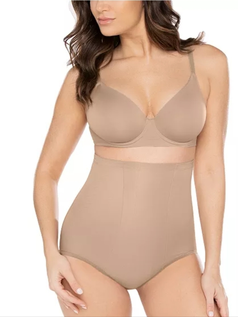 Nwt Miraclesuit Shape with and Edge Extra Firm High-Waist Brief  Size 2X Stucco